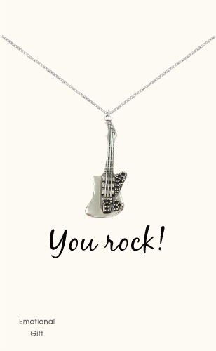 Guitar silver pendant